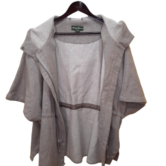 Eddie Bauer| Tan Wool Blend Womens Cape OSFM - Picture 3 of 10